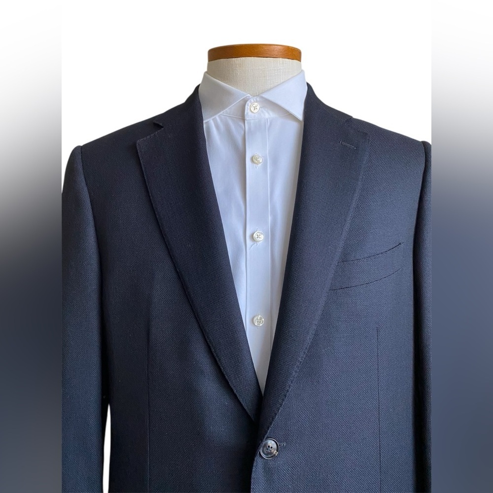 Pal Zileri Wool Blazer Sport Coat Suit Jacket Navy 
 Groom Wedding Business 52S - Picture 5 of 11
